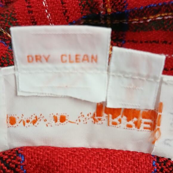 David Warren VTG SZ 8 Tartan Bling Gold Button Front Fitted Blazer Lightweight - Picture 8 of 8